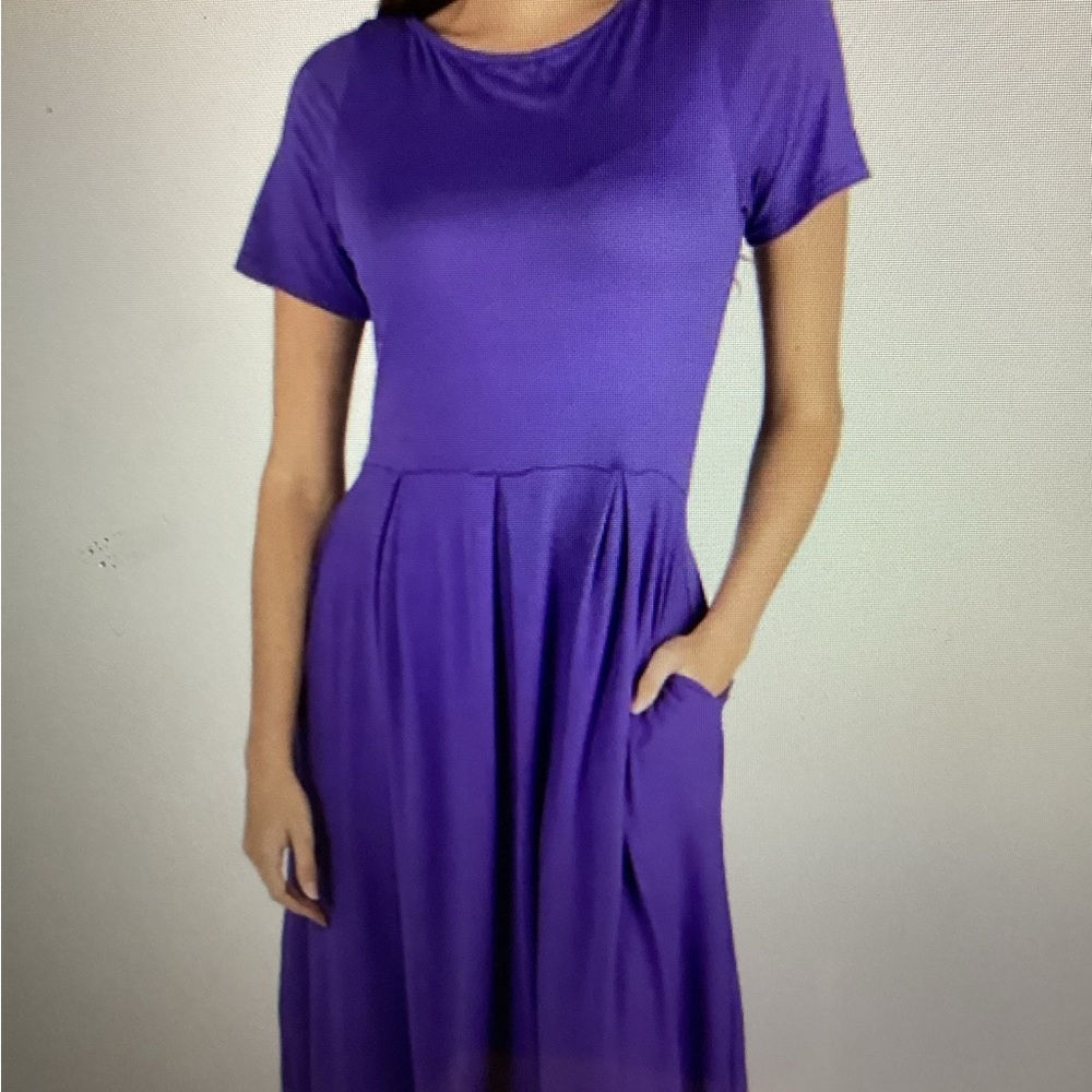 24/7 Midi Dress Black XL with pockets Comfort Apparel - Picture 8 of 8